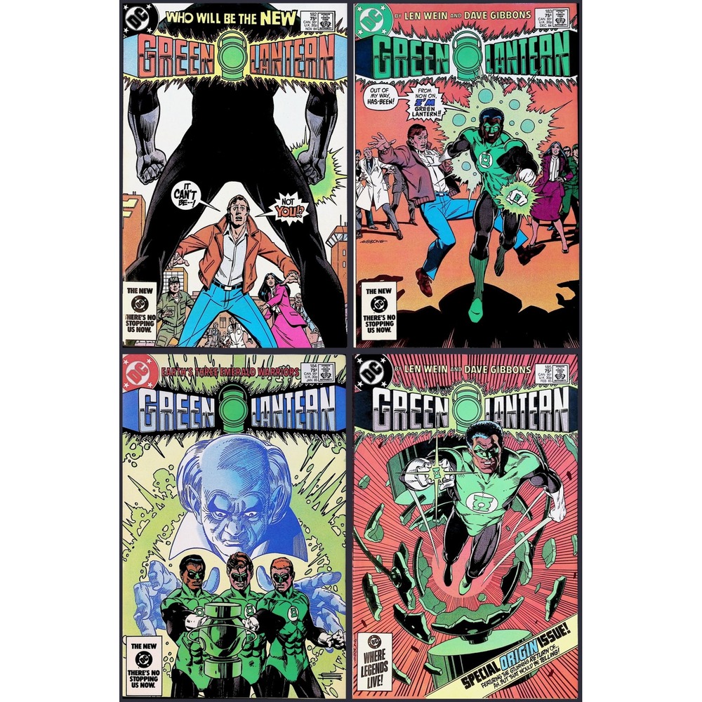 Green Lantern 4X Comic Lot #182 183 184 185 John Stewart Origin Lanterns Keys DC